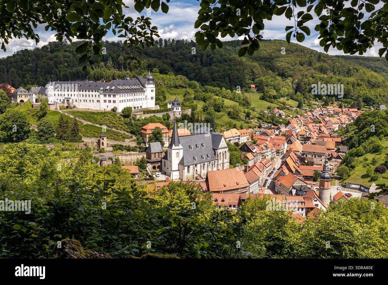 Photos de Stolberg dans la vue du château du Harz Banque D'Images