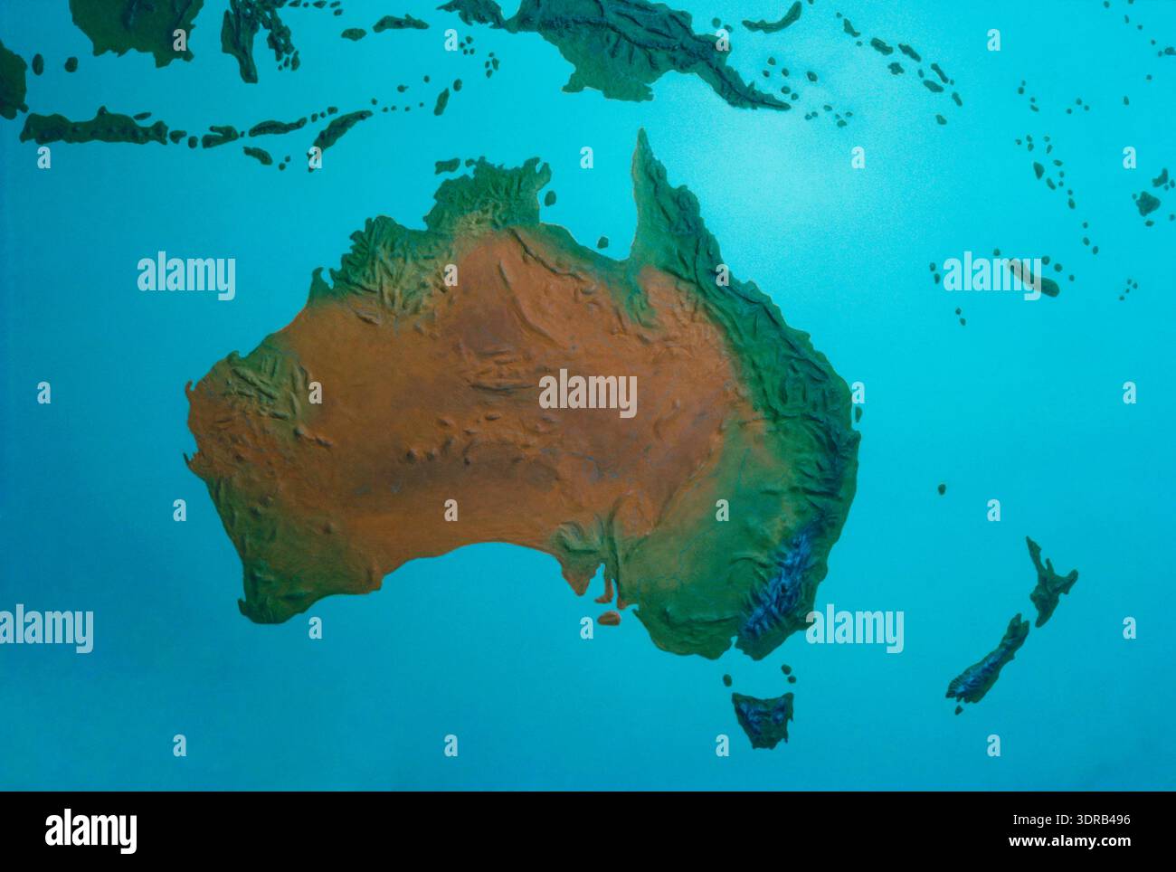 Illustration. Illustration de l'Australie, de la Nouvelle-Zélande, de l'Indonésie et de la Papouasie-Nouvelle-Guinée. Banque D'Images