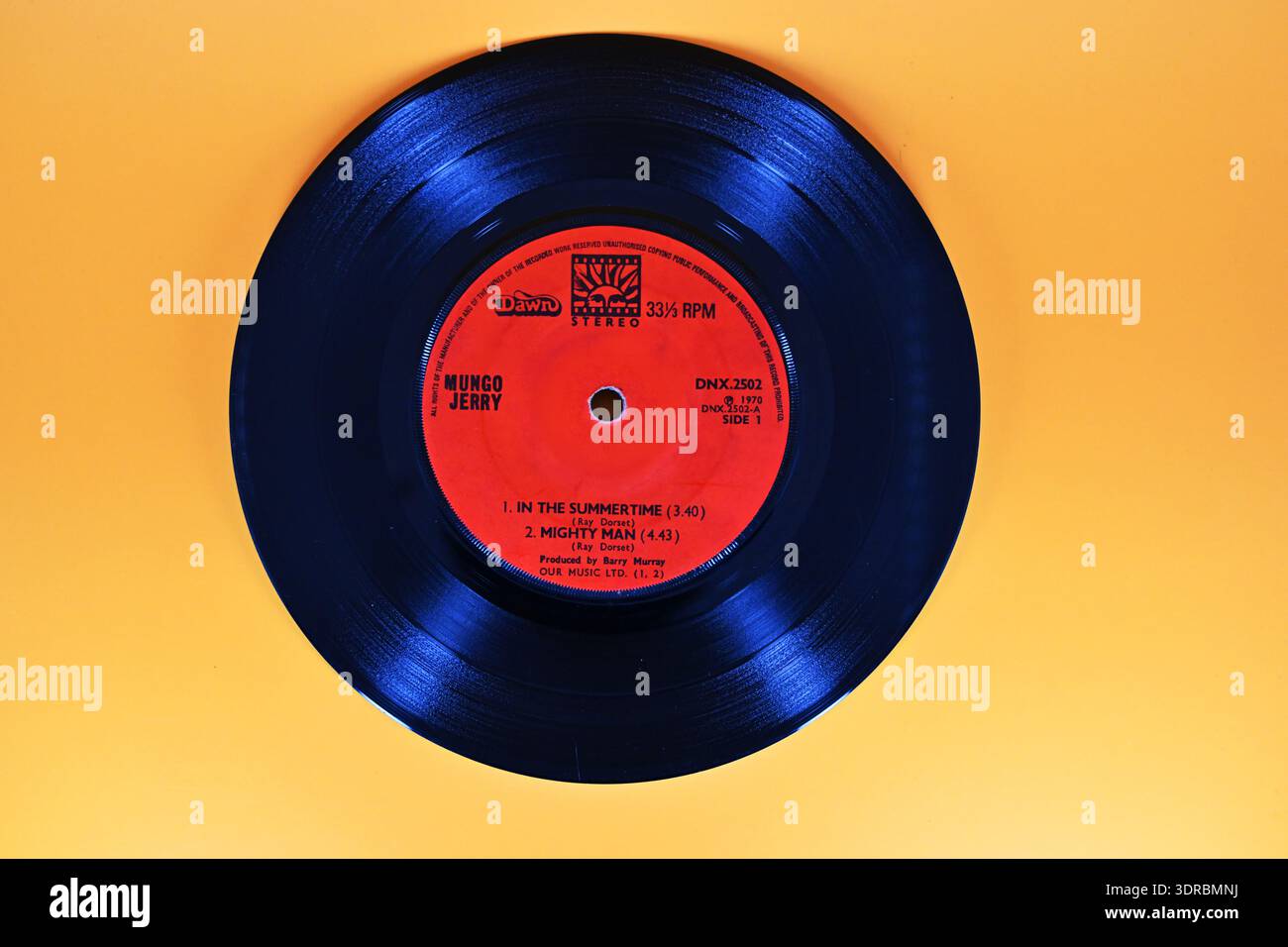 EP 7' inch vinyle record de Mungo Jerry de 1970 'In the Summertime' Banque D'Images