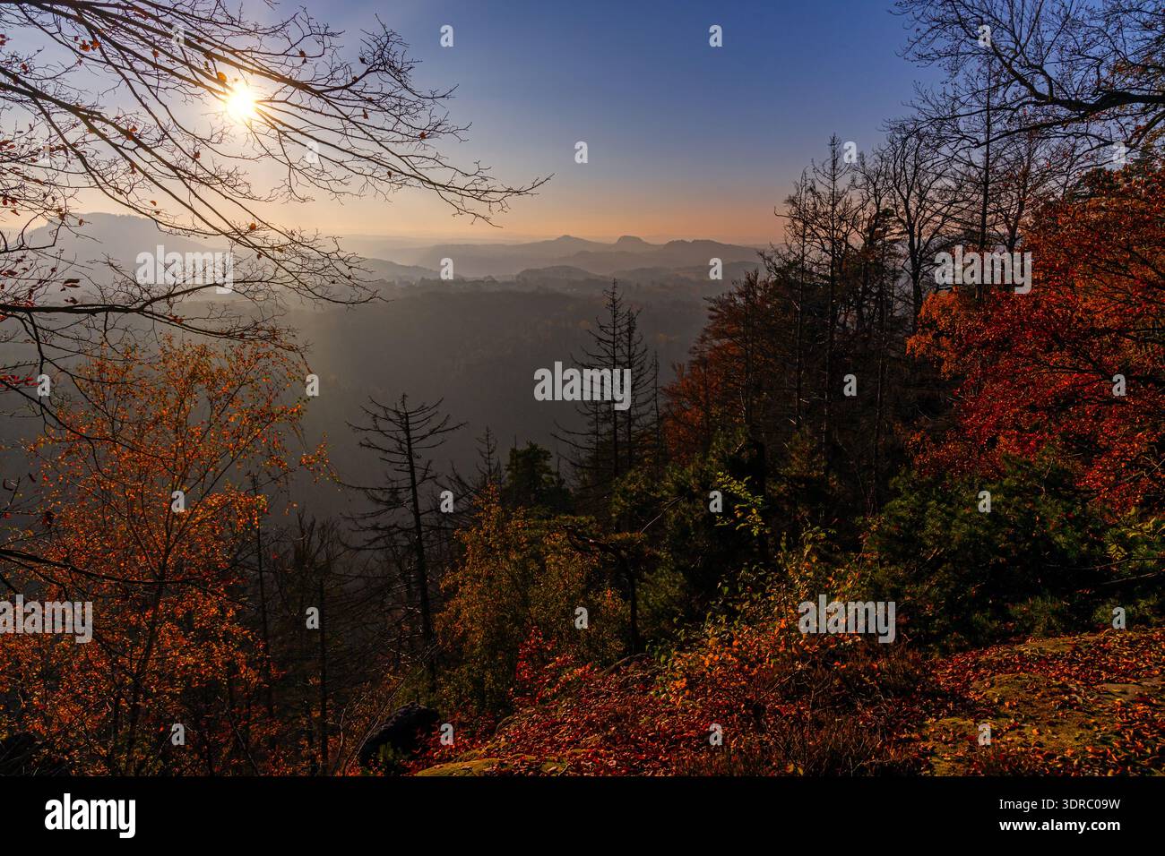 Impressions d'automne de la Suisse saxonne Banque D'Images