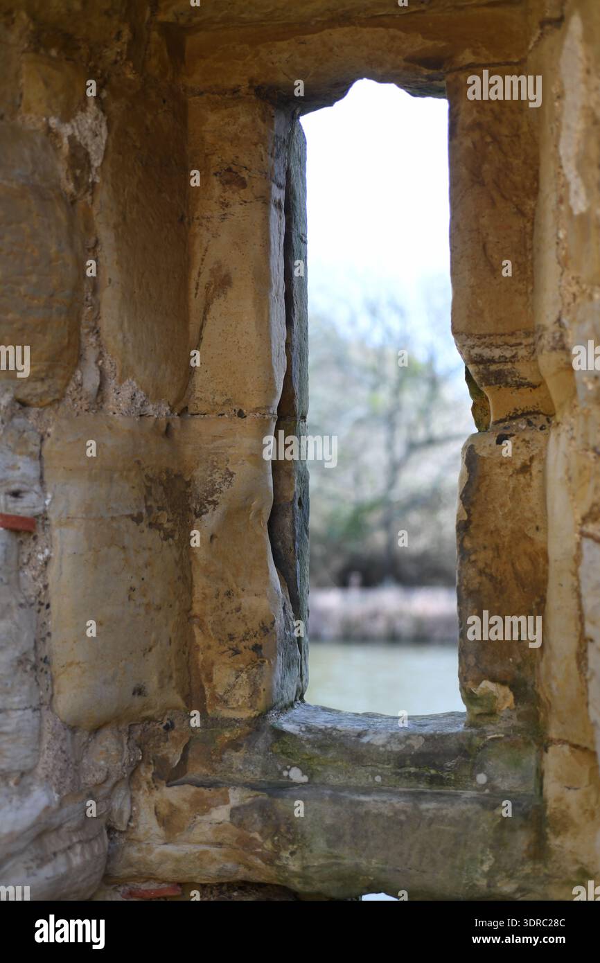 Vue depuis la fenêtre du château Banque D'Images