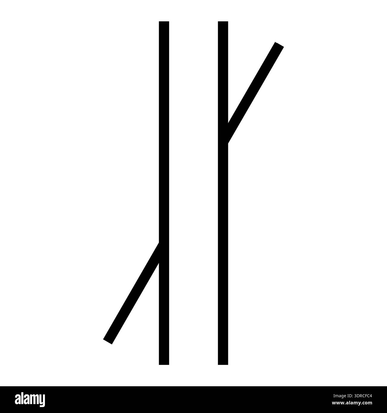 Illusion de Poggendorff. Illusion optique graphique vectorielle. La ligne inclinée n'a pas l'air droite, mais elle l'est Illustration de Vecteur
