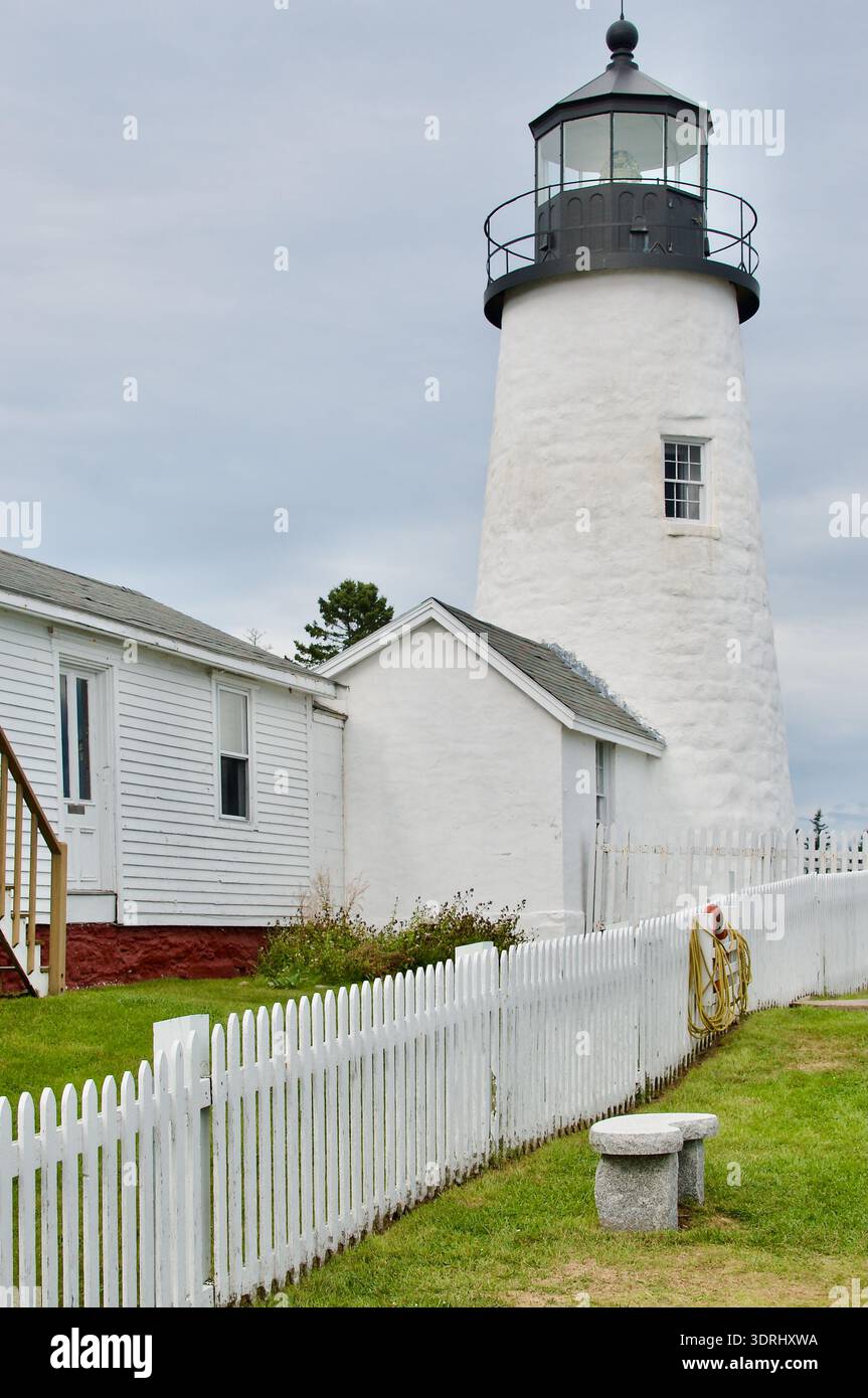 Phare historique de Portland et Lighthouse Keeper Residence États-Unis Maine Cape Elizabeth Banque D'Images
