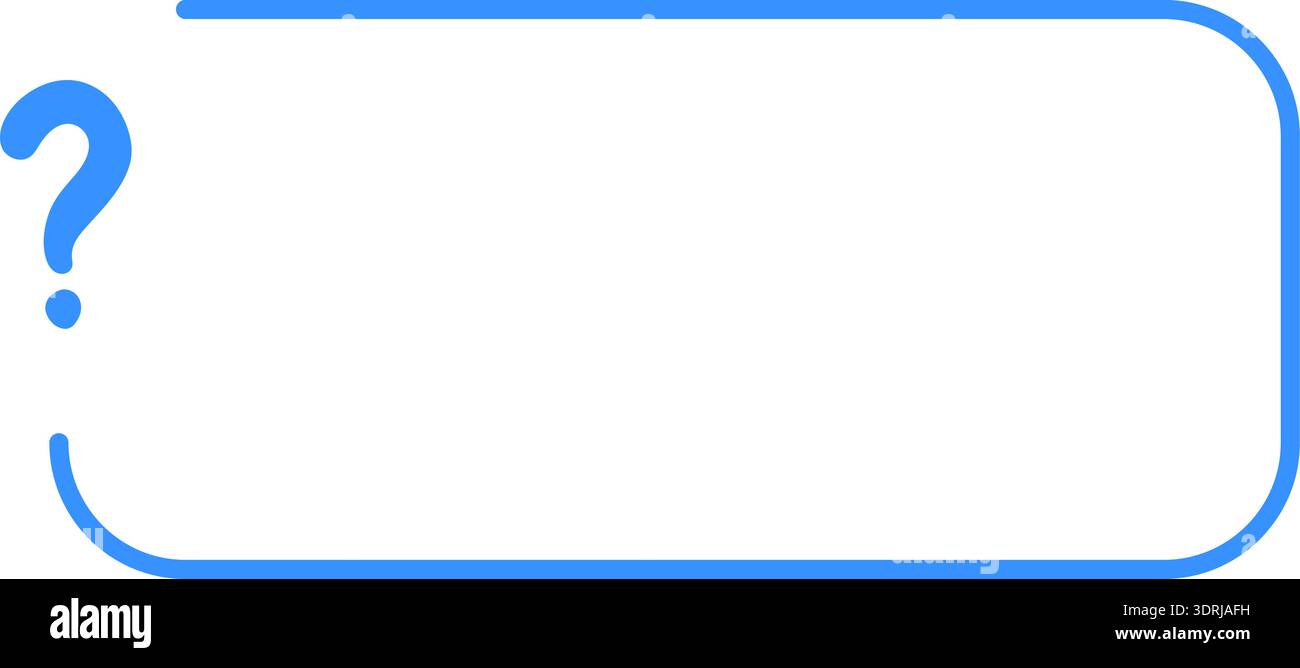 Icône de point d'interrogation bleu sur fond blanc Illustration de Vecteur