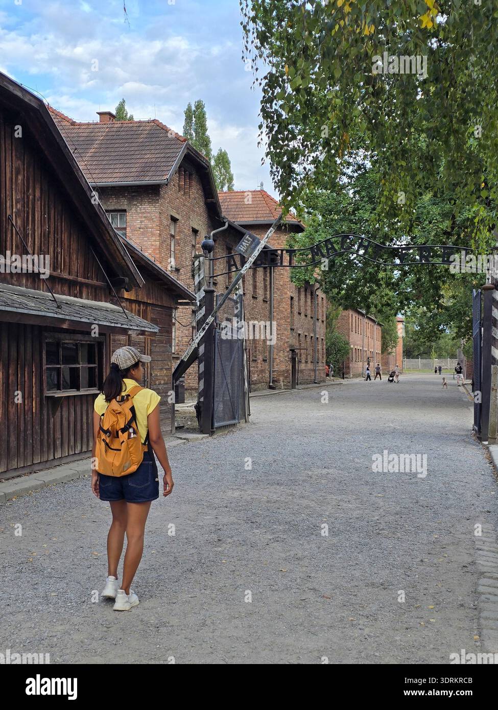 Promenade à travers le parc historique d'Auschwitz Birkenau en Pologne, en se souvenant du passé Banque D'Images