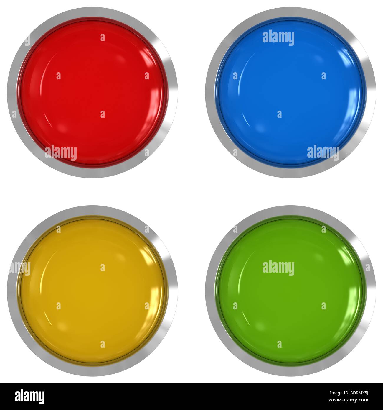 Bouton-poussoir coloré Banque D'Images