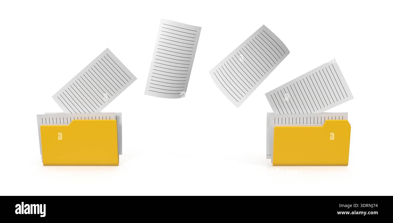 Concept de transfert de données et d'échange de documents Banque D'Images