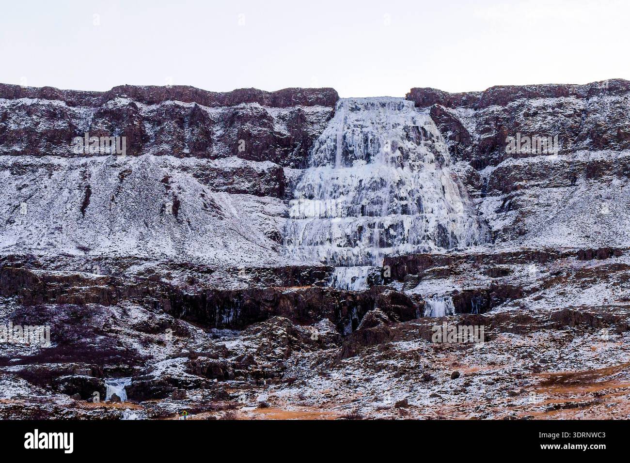 Islande - Dynjandi, chutes d'eau de Dynjandi Banque D'Images