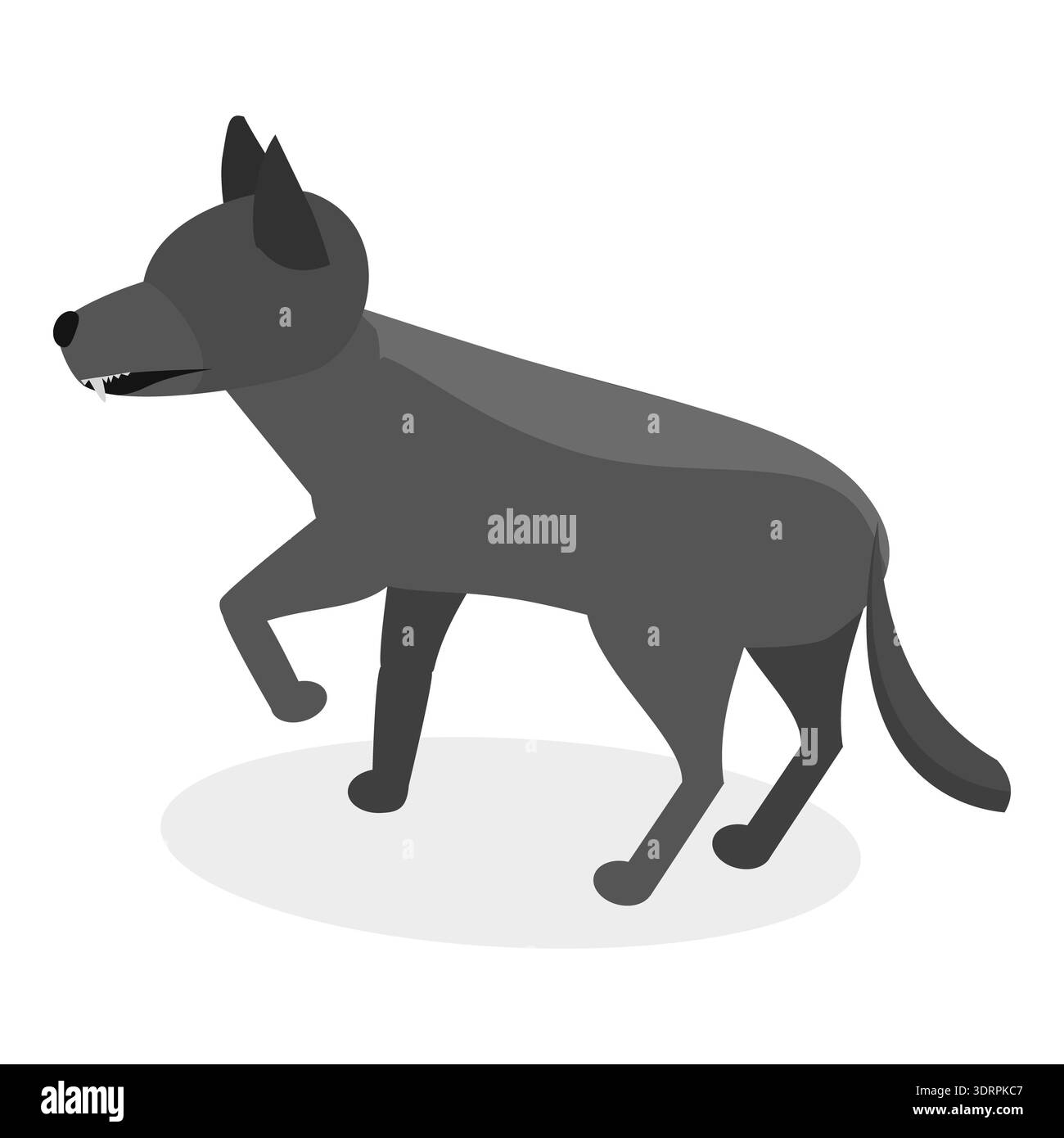 Ensemble vectoriel plat isométrique 3D d'animaux de zoo Banque D'Images
