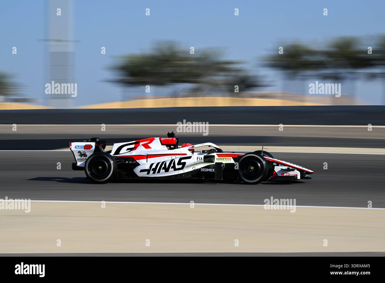 Bahreïn, Sakhir, 19 février 2026, Esteban Ocon, Haas Toyota, pendant les tests F1, Copyright : Marco Talluto/Alamy Live News Banque D'Images