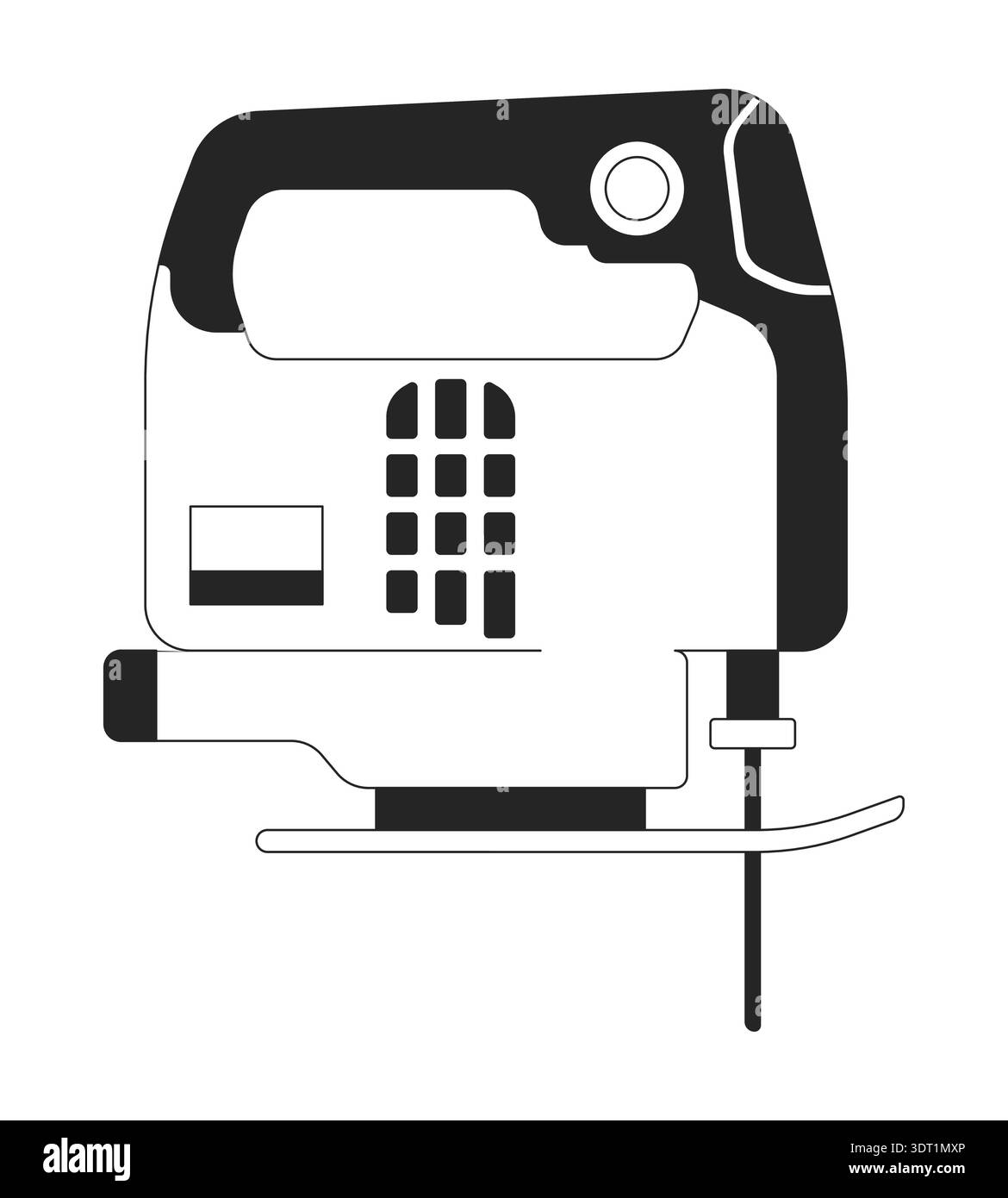 Objet de ligne 2D de scie sauteuse électrique Illustration de Vecteur
