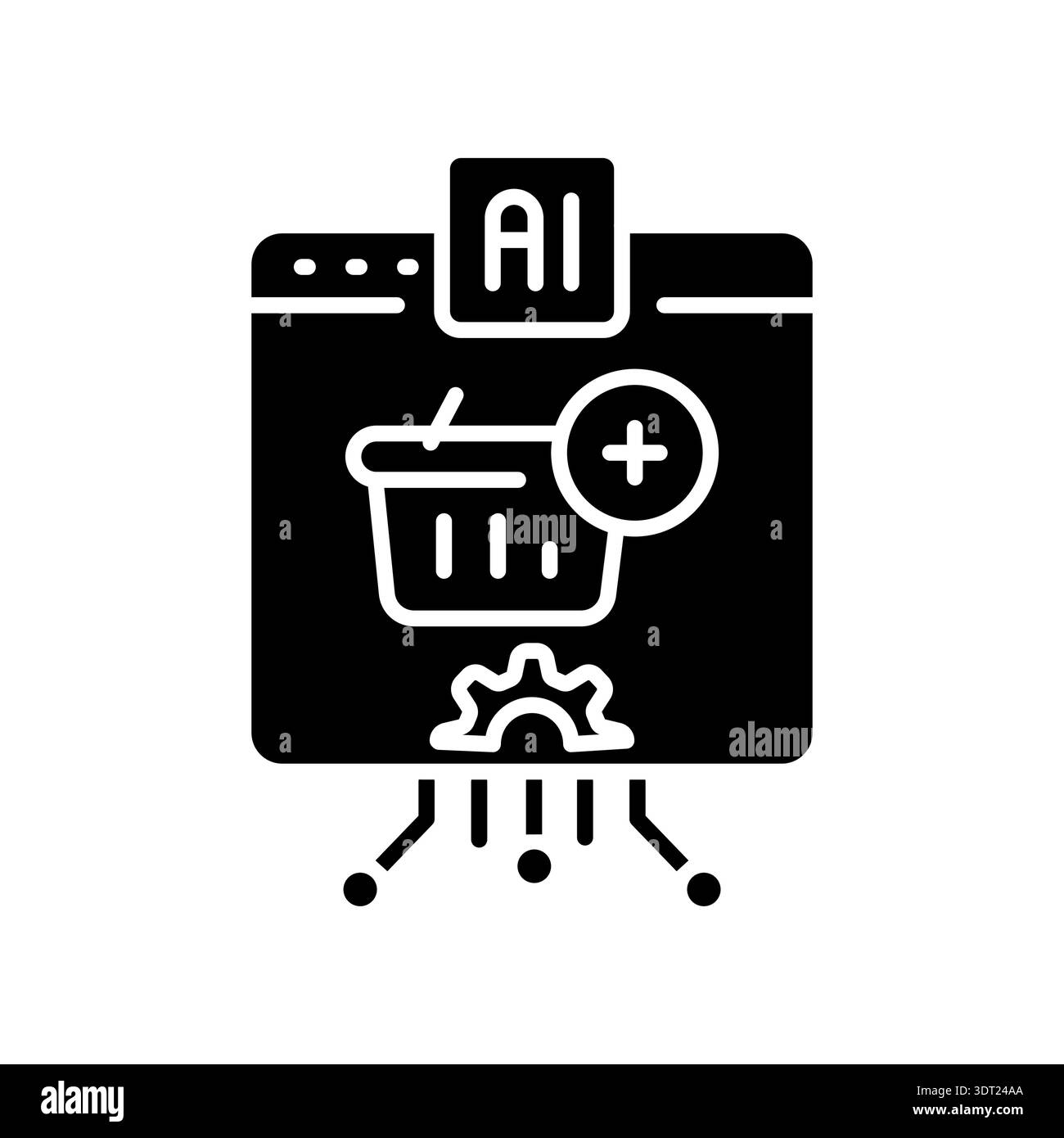 Recommandation de produit complémentaire icône plate noire pour les projets numériques et imprimés. Icônes nettes minimales pour les applications et les sites Web. Icônes simples modernes f Illustration de Vecteur