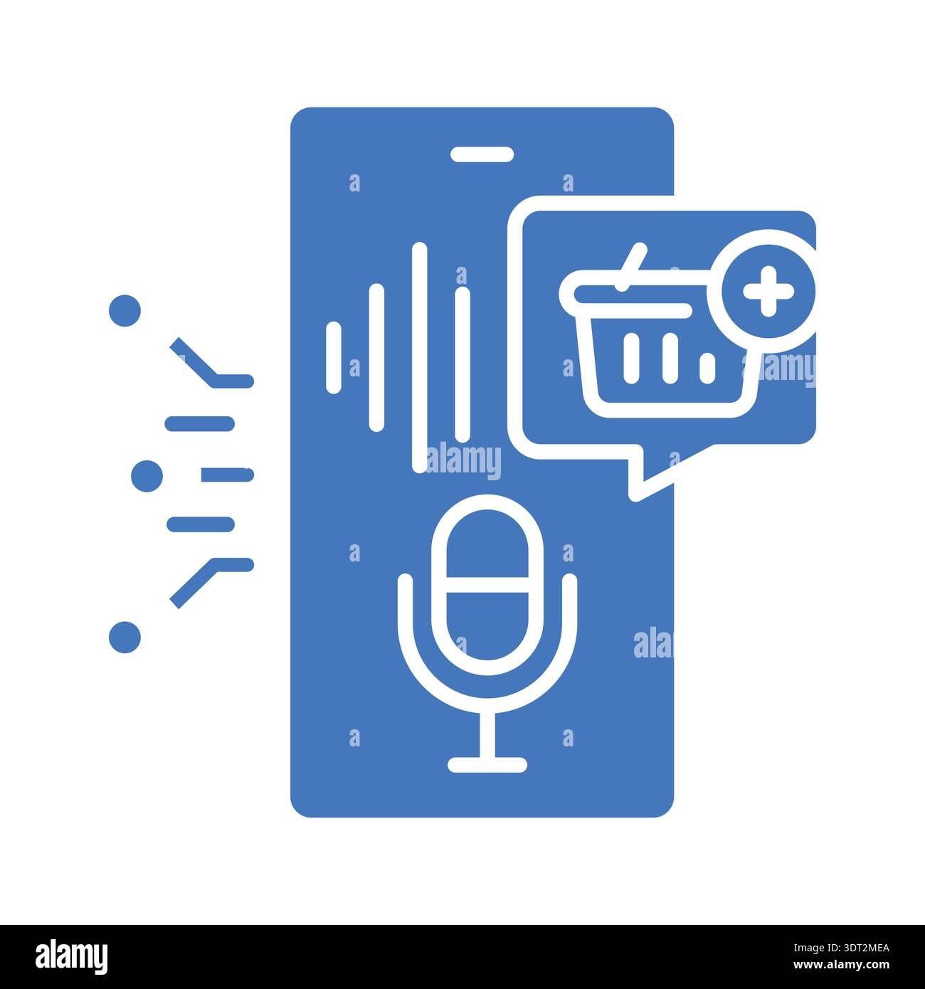 Icône plate couleur de l'assistant d'achat vocal pour les projets numériques et d'impression. Icônes nettes minimales pour les applications et les sites Web. Icônes simples modernes pour UI UX et Illustration de Vecteur
