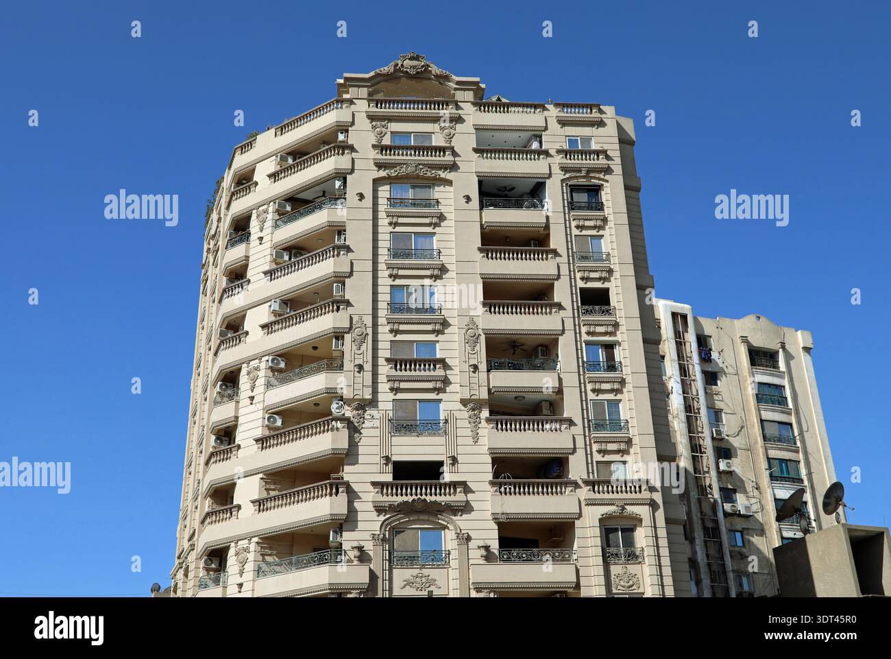 Appartements dans le quartier Heliopolis du Caire Banque D'Images