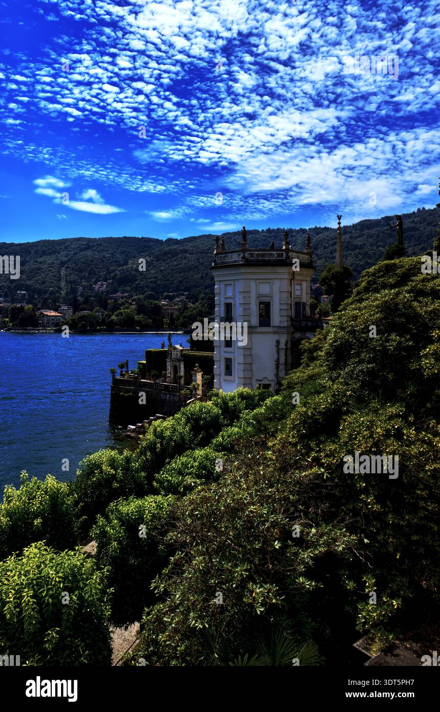 STRESA, ITALIE 5 AOÛT 2025 : Îles Borromées sur le lac majeur dans le Piémont, Italie. Banque D'Images