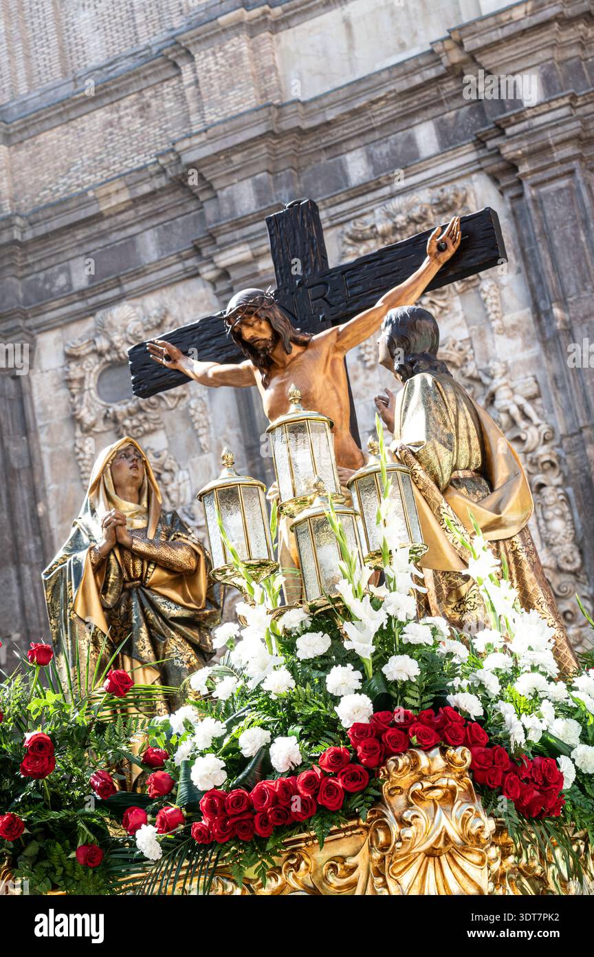 Fotografía Semana Santa Zaragoza 2025. 7 Palabras. Banque D'Images