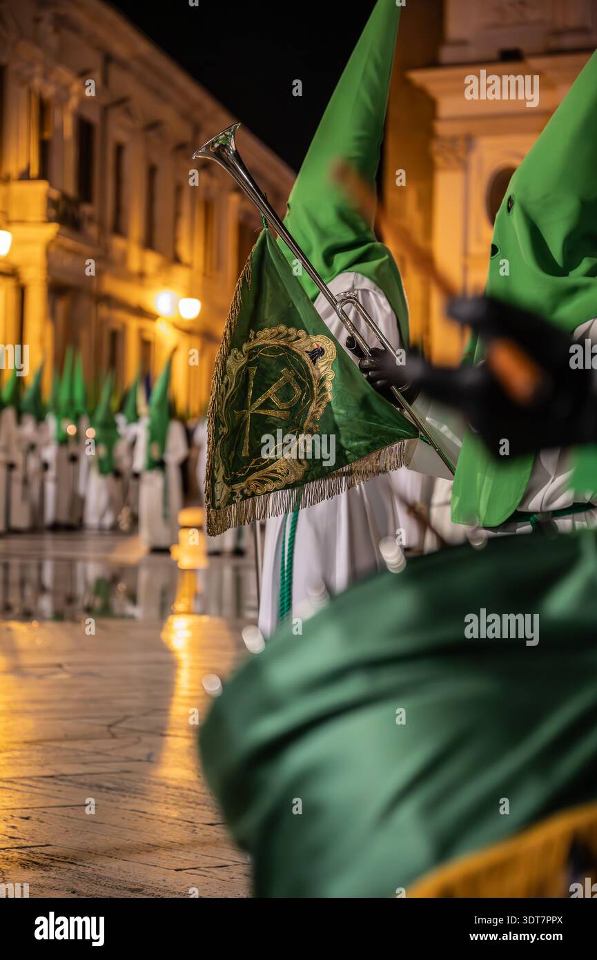 Fotografía Semana Santa Zaragoza 2025. 7 Palabras. Banque D'Images