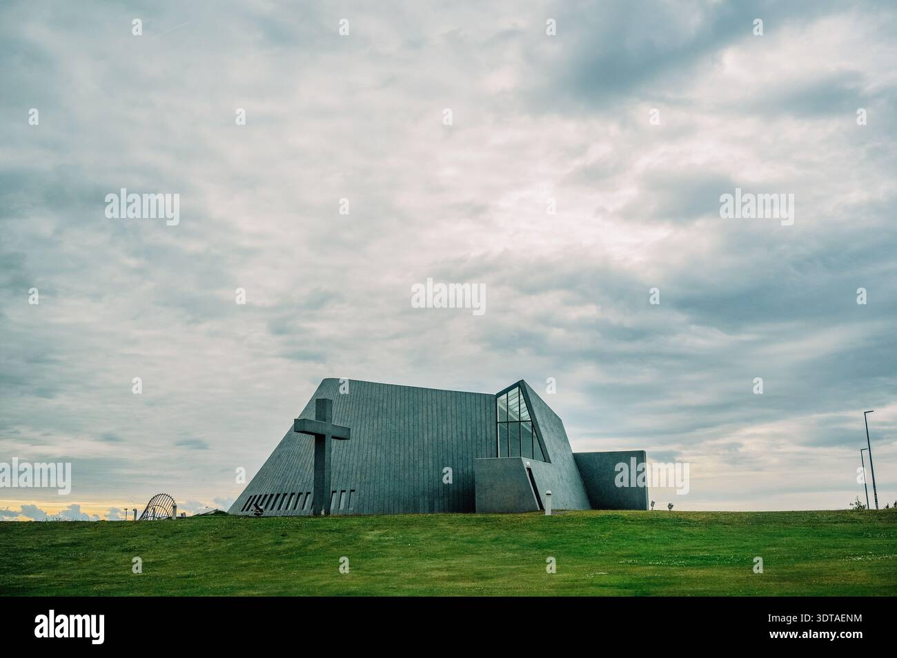 Église Blönduóskirkja à Blönduós, dans le nord de l'Islande Banque D'Images
