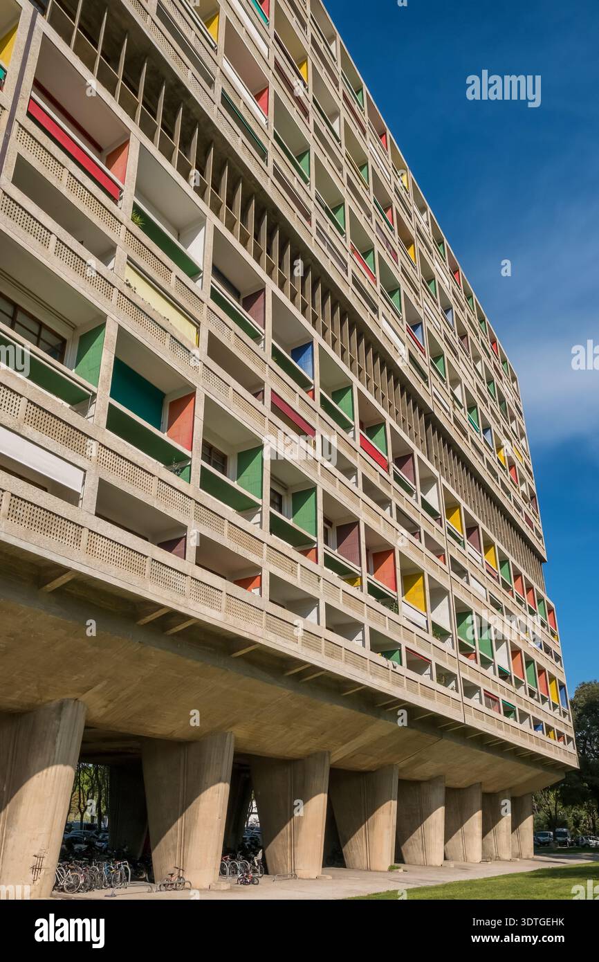 Bâtiment de l'unité d'habitation par le Corbusier à Marseille Banque D'Images