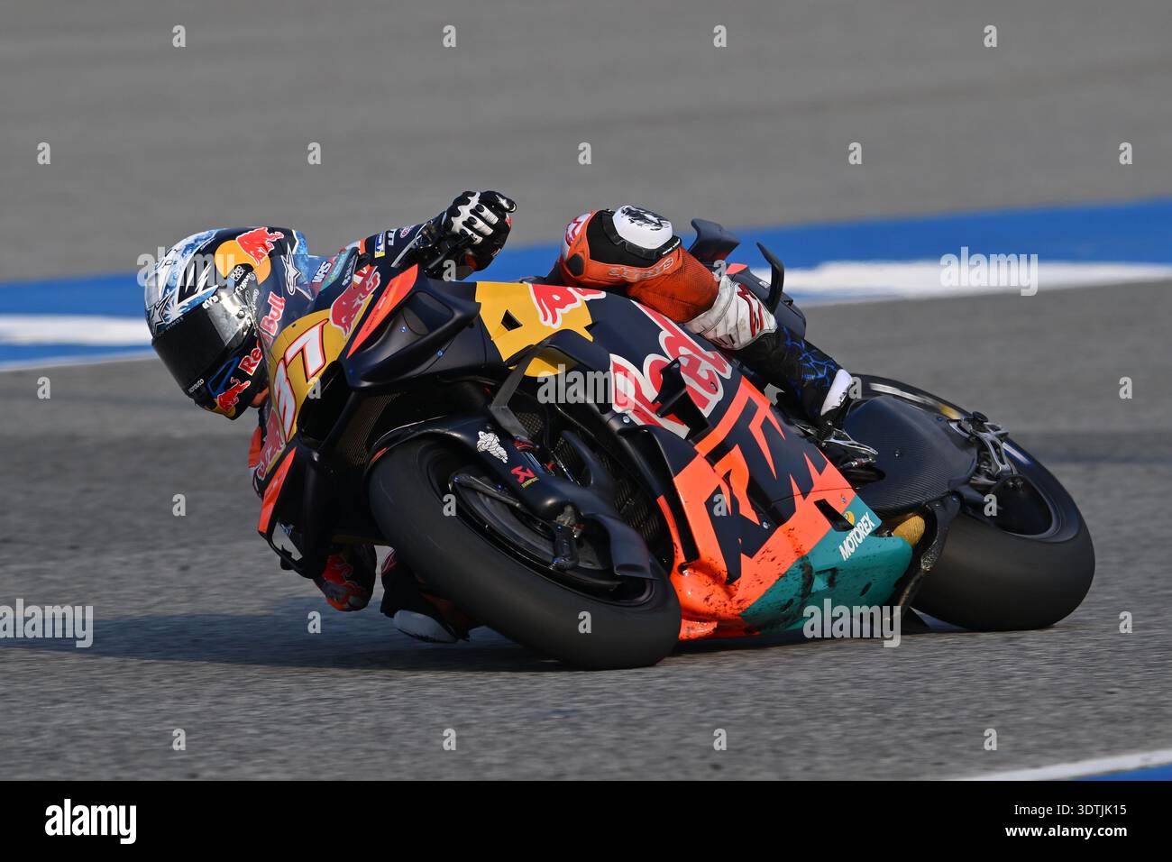 37 ACOSTA Pedro (spa), Red Bull KTM Factory Racing, KTM RC16, action lors du test MotoGP en Thaïlande sur le circuit international de Chang du 21 au 22 février 2026 à Buriram, Thaïlande - photo Studio Milagro/DPPI crédit : DPPI Media/Alamy Live News Banque D'Images