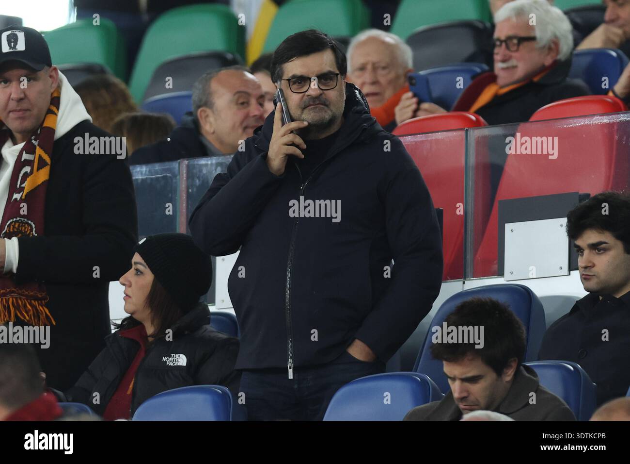 Rome, Italie. 22 février 2026. Rome, Italie - 22 février 2026 : Luca Palamara dans les tribunes pour assister au match de Serie A Enilive 2025-2026 EN TANT QUE Roma vs US Cremonese au Stadio Olimpico à Rome crédit : Agence photo indépendante/Alamy Live News Banque D'Images