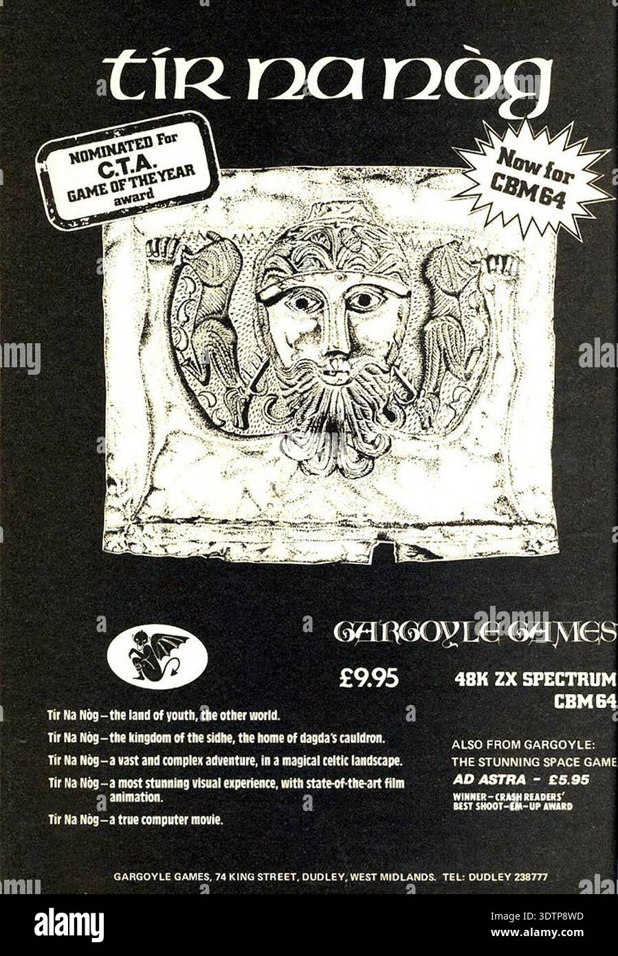 1984 jeu vidéo 'tir Na Nog' фвб développé par Gargoyle Games, sorti pour le 48K ZX Spectrum et Commodore 64 Banque D'Images