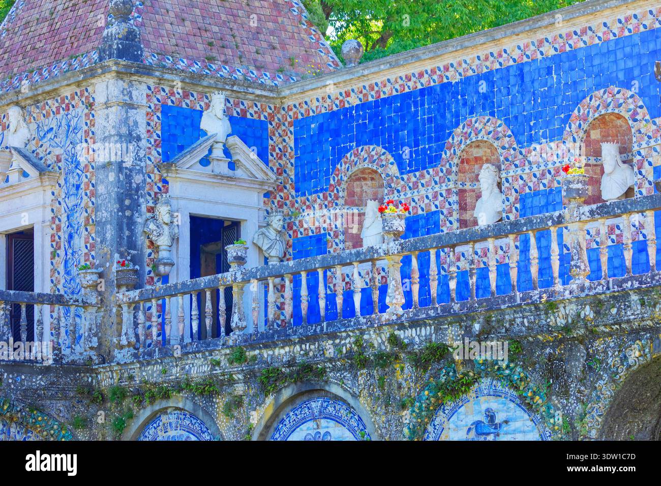 La Galerie des Rois, Palais des marquis de Fronteira, Lisbonne, Portugal Banque D'Images