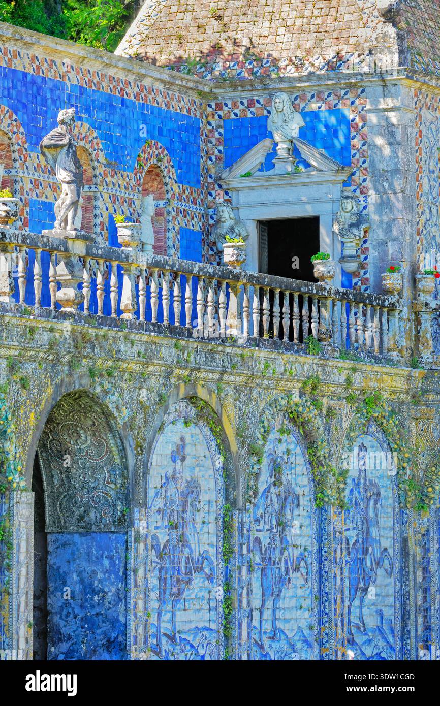 La Galerie des Rois, Palais des marquis de Fronteira, Lisbonne, Portugal Banque D'Images