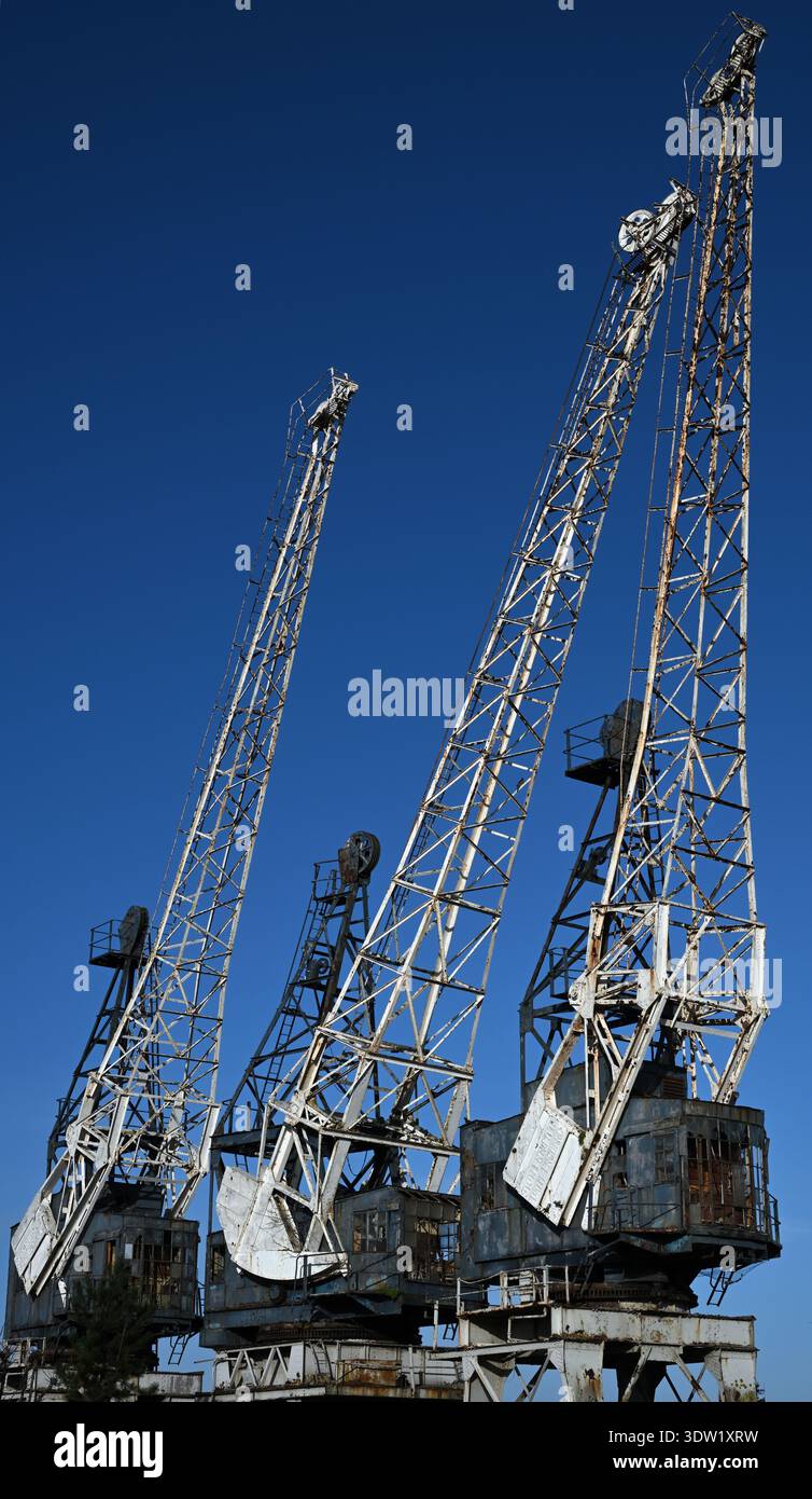 Stothert & Pitt grues Leith Port Banque D'Images