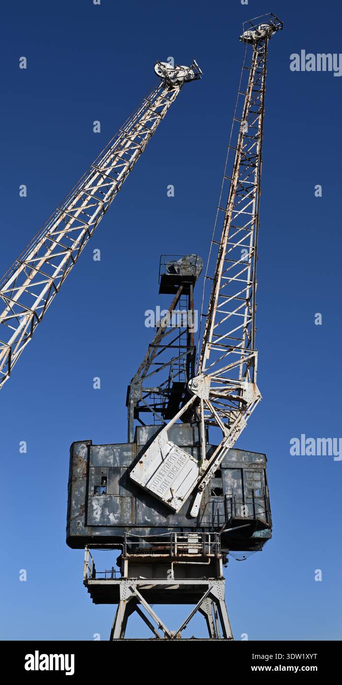 Stothert & Pitt grues Leith Port Banque D'Images