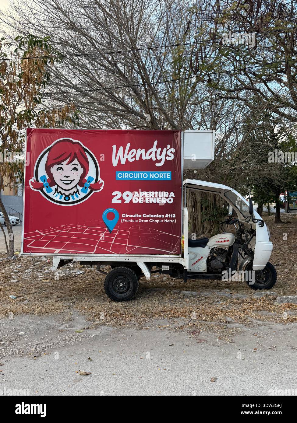La publicité de Wendy, Merida Mexico - Image de stock capturée avec un smartphone
