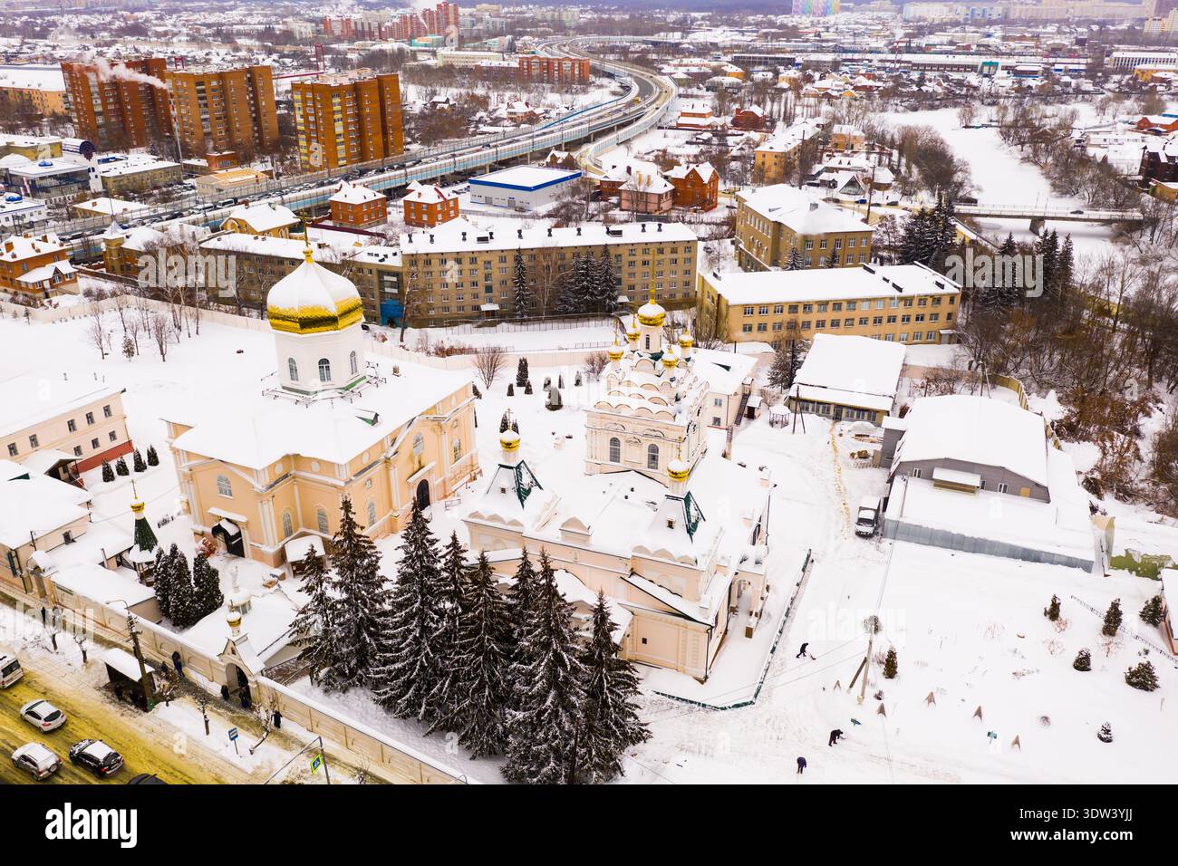 Vue de dessus du couvent de la Sainte Trinité. Penza City. Russie Banque D'Images