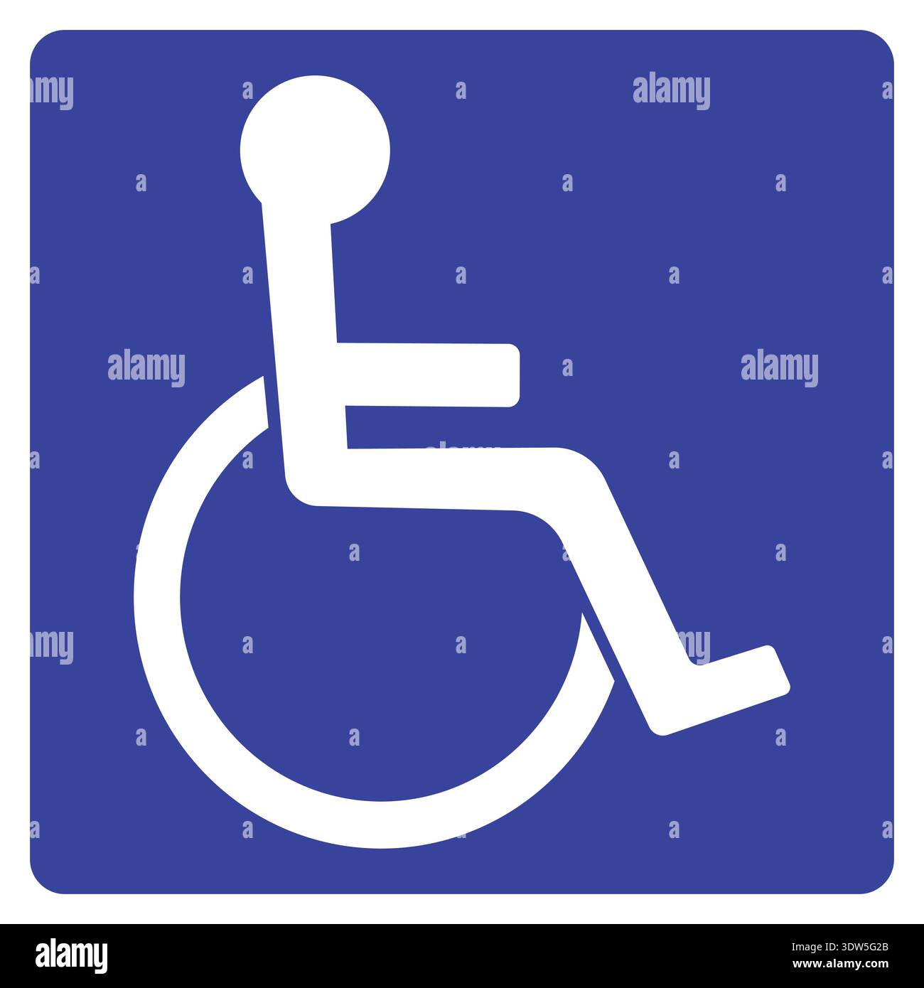 Icône d'accessibilité en fauteuil roulant représentant l'inclusivité, l'égalité d'accès, le soutien aux personnes handicapées et les espaces publics sans obstacles. Illustration de Vecteur