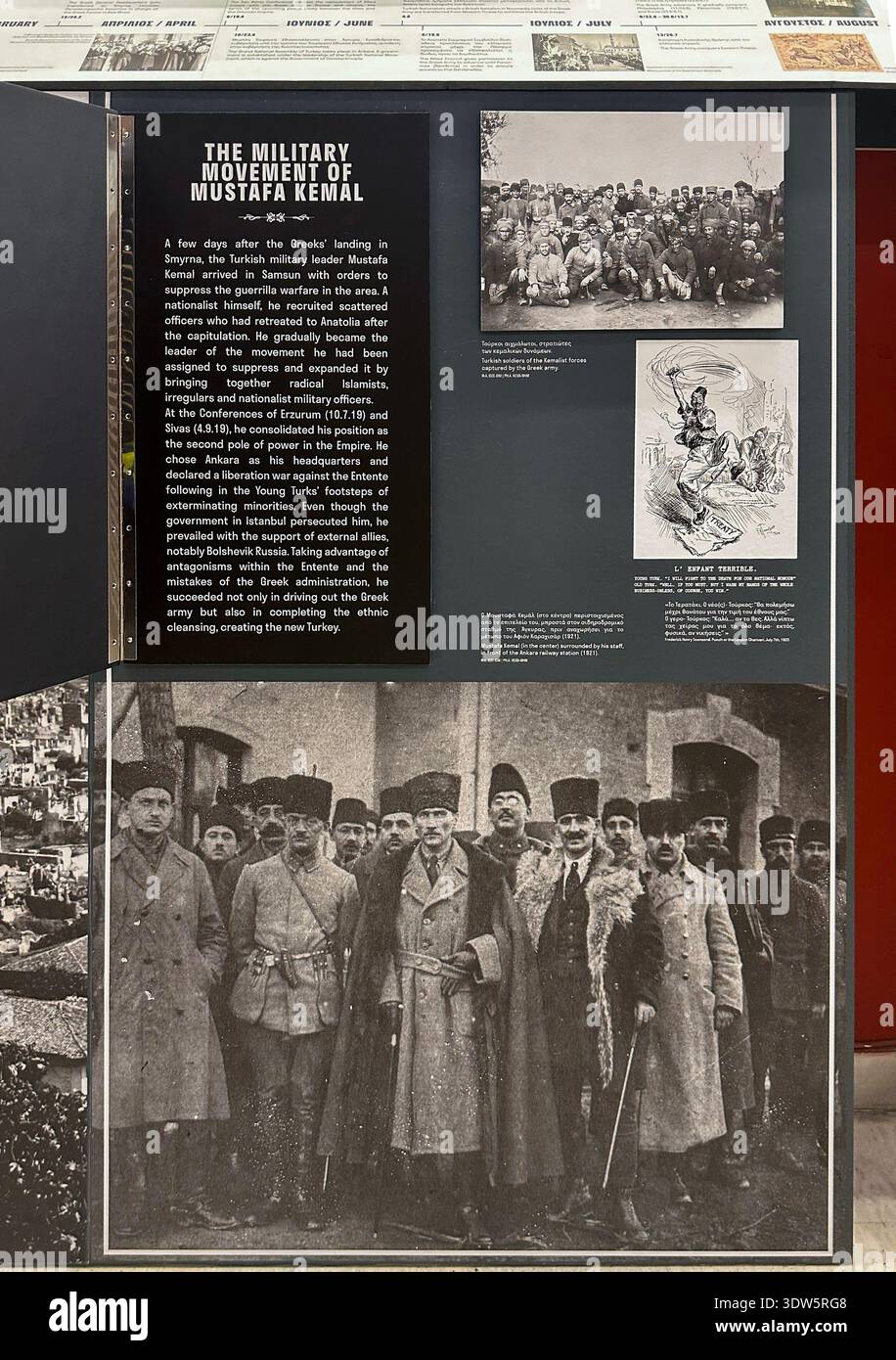 Président de la Grande Assemblée nationale Mustafa Kemal Ataturk inspectant le front occidental, Eskişehir, 4 décembre 1920. Musée historique national Banque D'Images