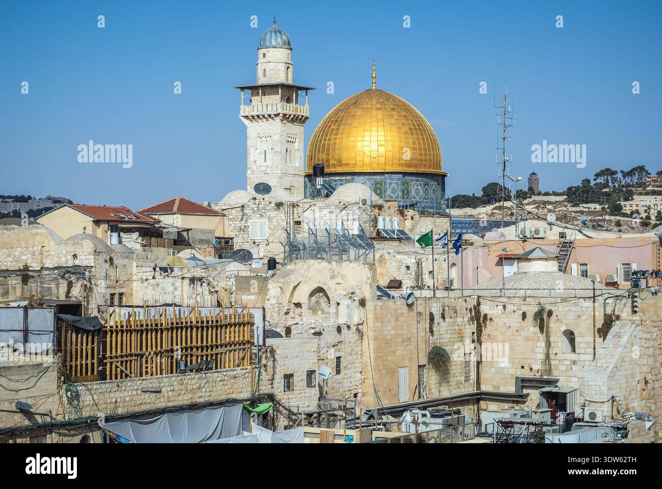 Jérusalem, Israël - 22 octobre 2015 : Dôme du Rocher sanctuaire islamique dans la ville de Jérusalem, Israël Banque D'Images