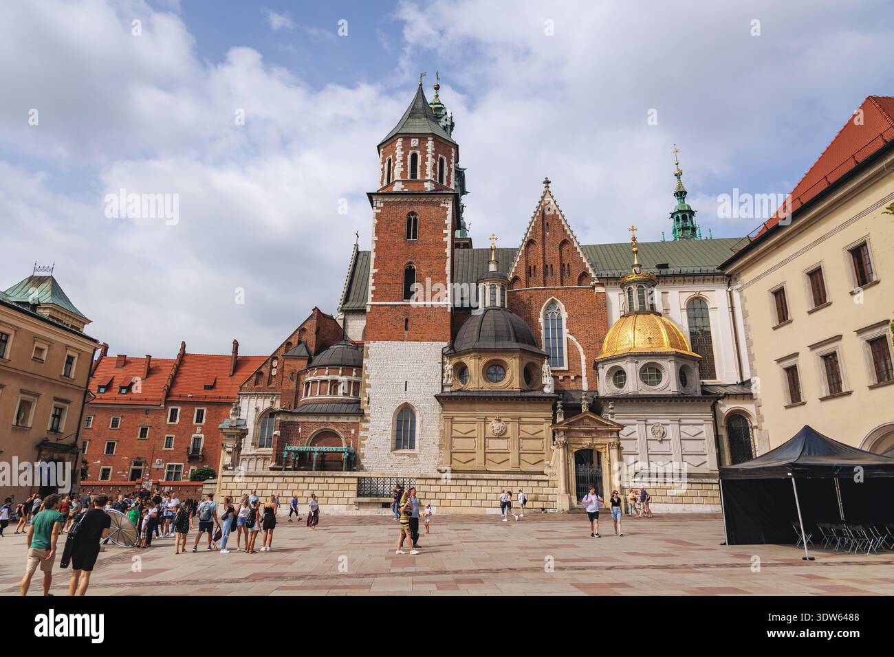 Cathédrale du château royal de Wawel dans la ville de Cracovie, petite Pologne Voivodeship de Pologne Banque D'Images
