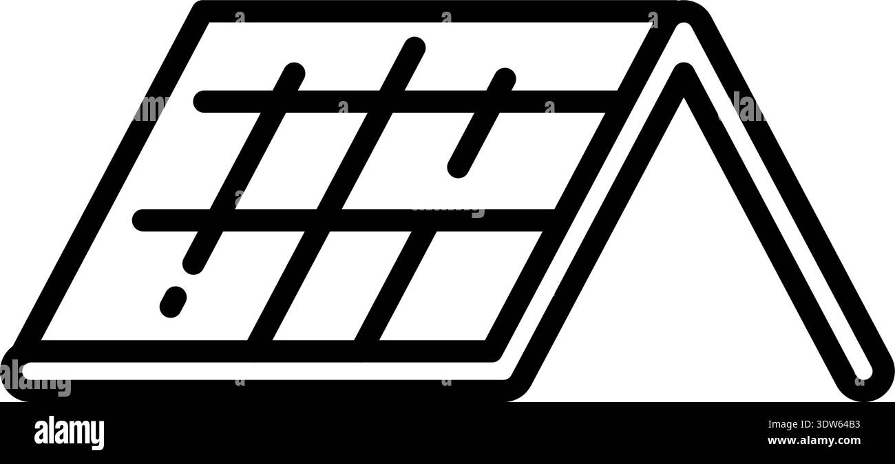 Icône de la ligne supérieure du toit. Symbole d'élément de construction Illustration de Vecteur