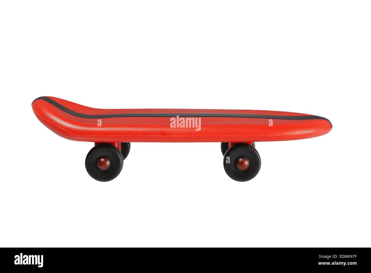 Mini skateboard isolé sur fond blanc Banque D'Images