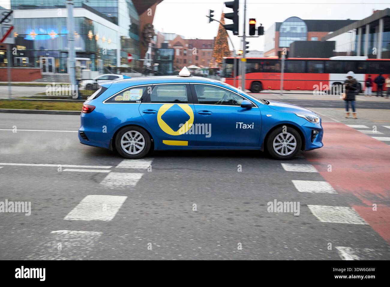 itaxi taxi à gdansk pologne Banque D'Images