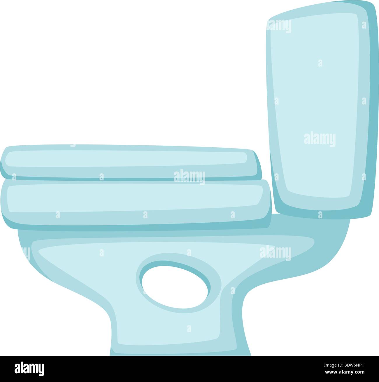 Icône de dessin animé de toilette. Cuvette de WC. Symbole toilettes Illustration de Vecteur