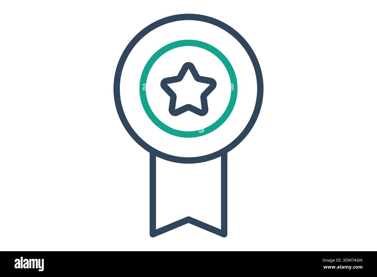 Icône badge. Style d'icône de ligne. Icône associée à la récompense. illustration vectorielle des éléments de succès Illustration de Vecteur