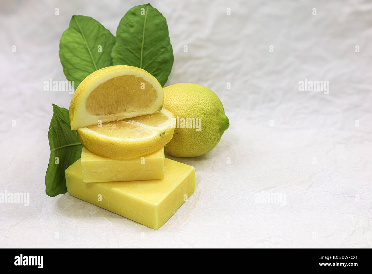 Savon au citron fait main bio pour Spa Branding Banque D'Images