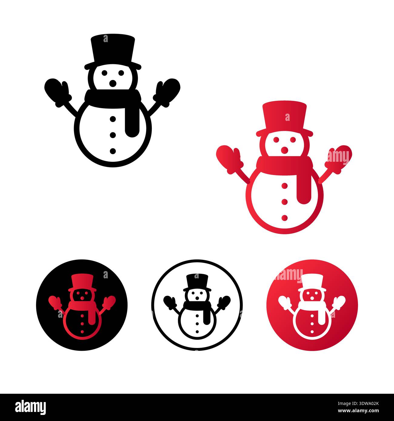 Illustration abstraite d'icône de bonhomme de neige de Noël, peut être utilisée pour les conceptions d'entreprise, les conceptions de présentation ou toutes les conceptions appropriées. Illustration de Vecteur