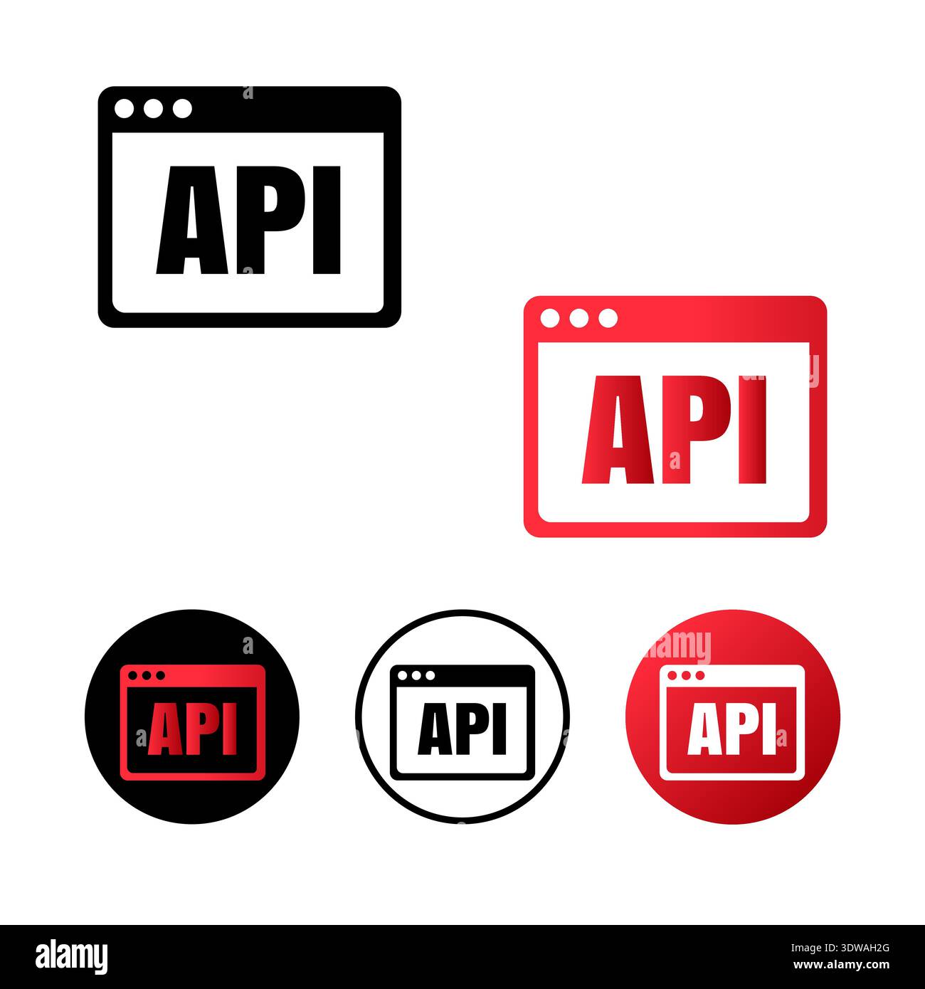 Illustration d'icône de code API, peut être utilisé pour des conceptions d'entreprise, des conceptions de présentation ou toutes les conceptions appropriées. Illustration de Vecteur