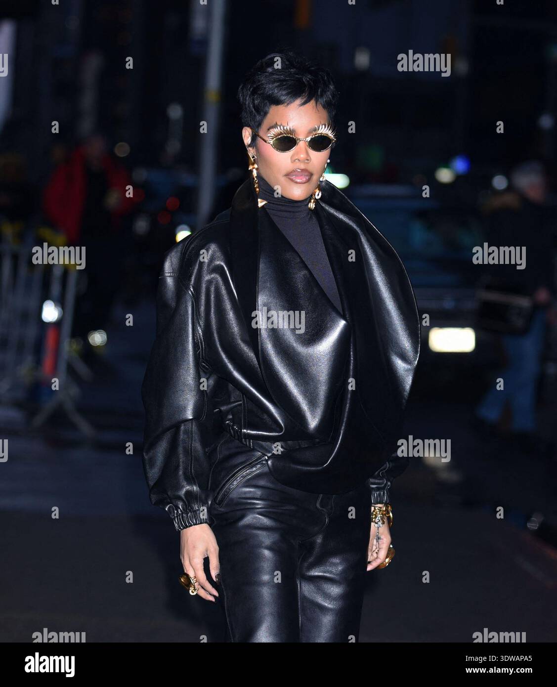 New York, États-Unis. 25 février 2026. Teyana Taylor au Late Show avec Stephen Colbert le 25 février 2026 à New York, NY, États-Unis. Photo de MM/ABACAPRESS.COOM crédit : Abaca Press/Alamy Live News Banque D'Images