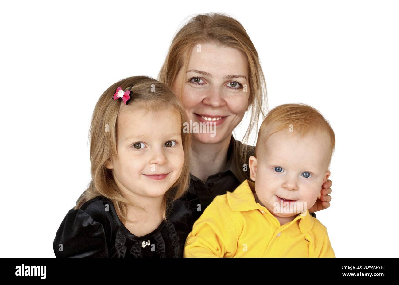 Mère, fils et fille s'amusant Banque D'Images