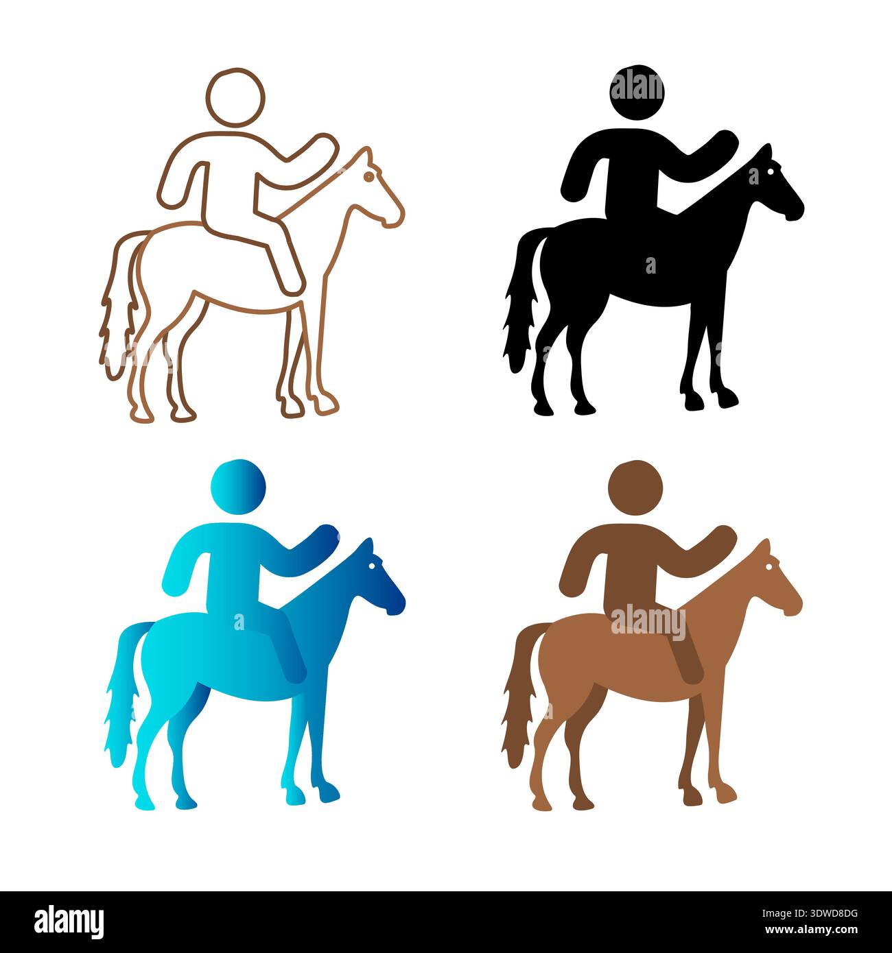 Illustration abstraite de silhouette d'équitation, peut être utilisée pour les conceptions d'entreprise, les conceptions de présentation ou toutes les conceptions appropriées. Illustration de Vecteur