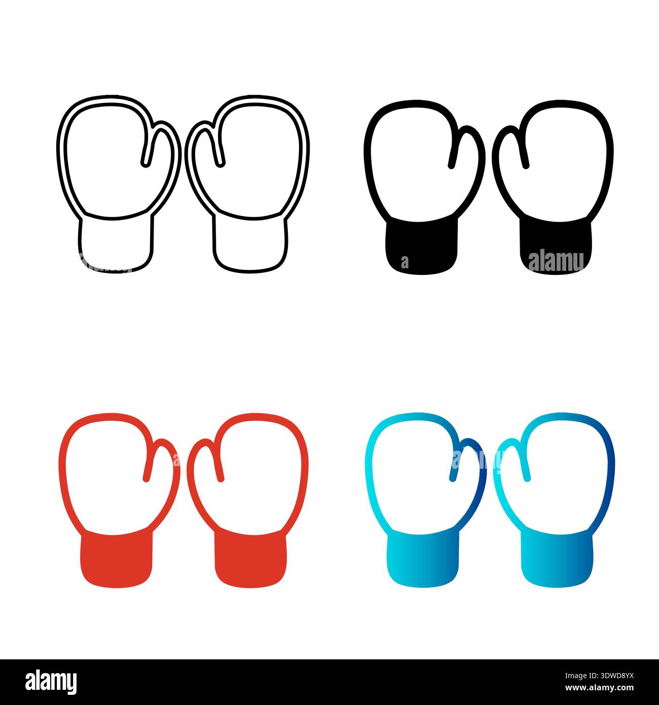 Gants de boxe abstraits Silhouette illustration, peut être utilisé pour les conceptions d'entreprise, les conceptions de présentation ou toutes les conceptions appropriées. Illustration de Vecteur