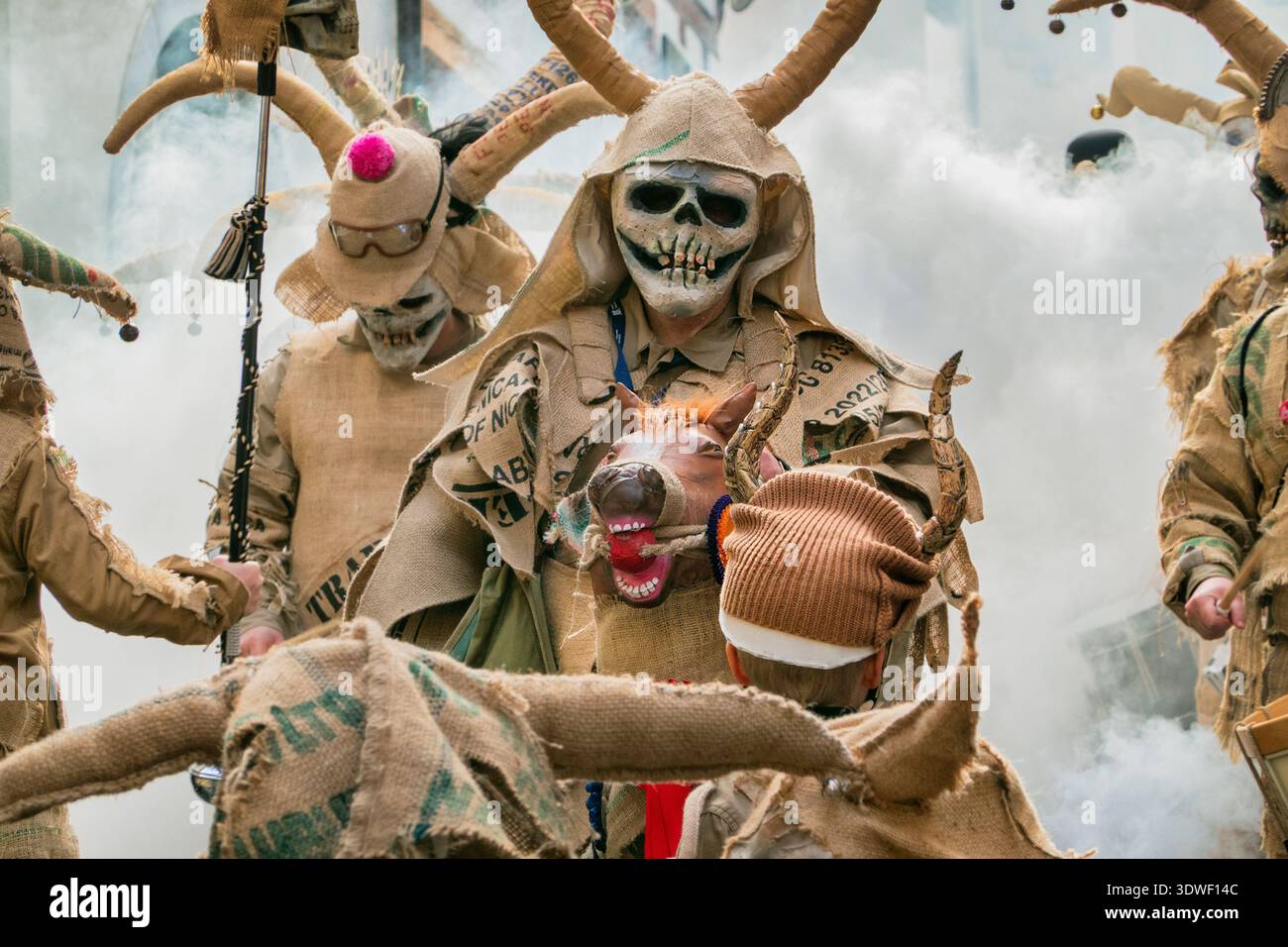 Suisse, Bâle, coutumes, carnaval, ville de Bâle, Baselstadt, canton de Bâle, cortège, larves, masques, personnalisé Banque D'Images