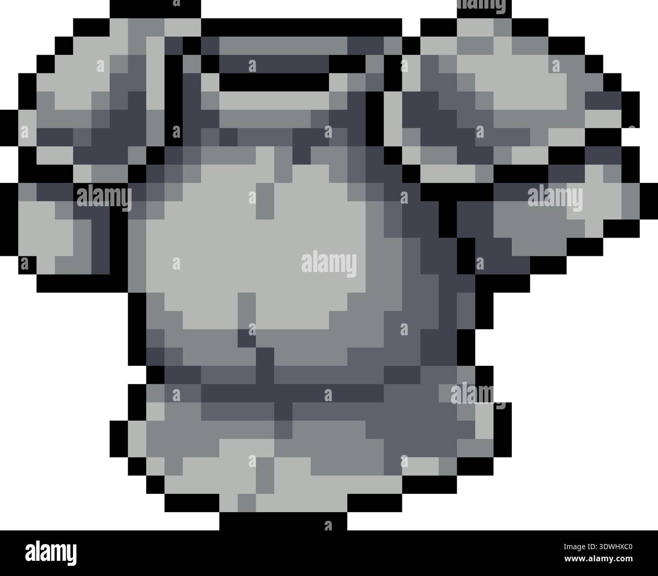 Icône de l'élément de jeu vidéo Pixel Art plate Heavy Armor Illustration de Vecteur